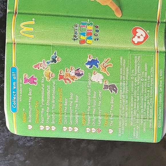 TY 2000 McDonald's Teenie Beanie Legends Humphrey the Camel - Picture 5 of 6